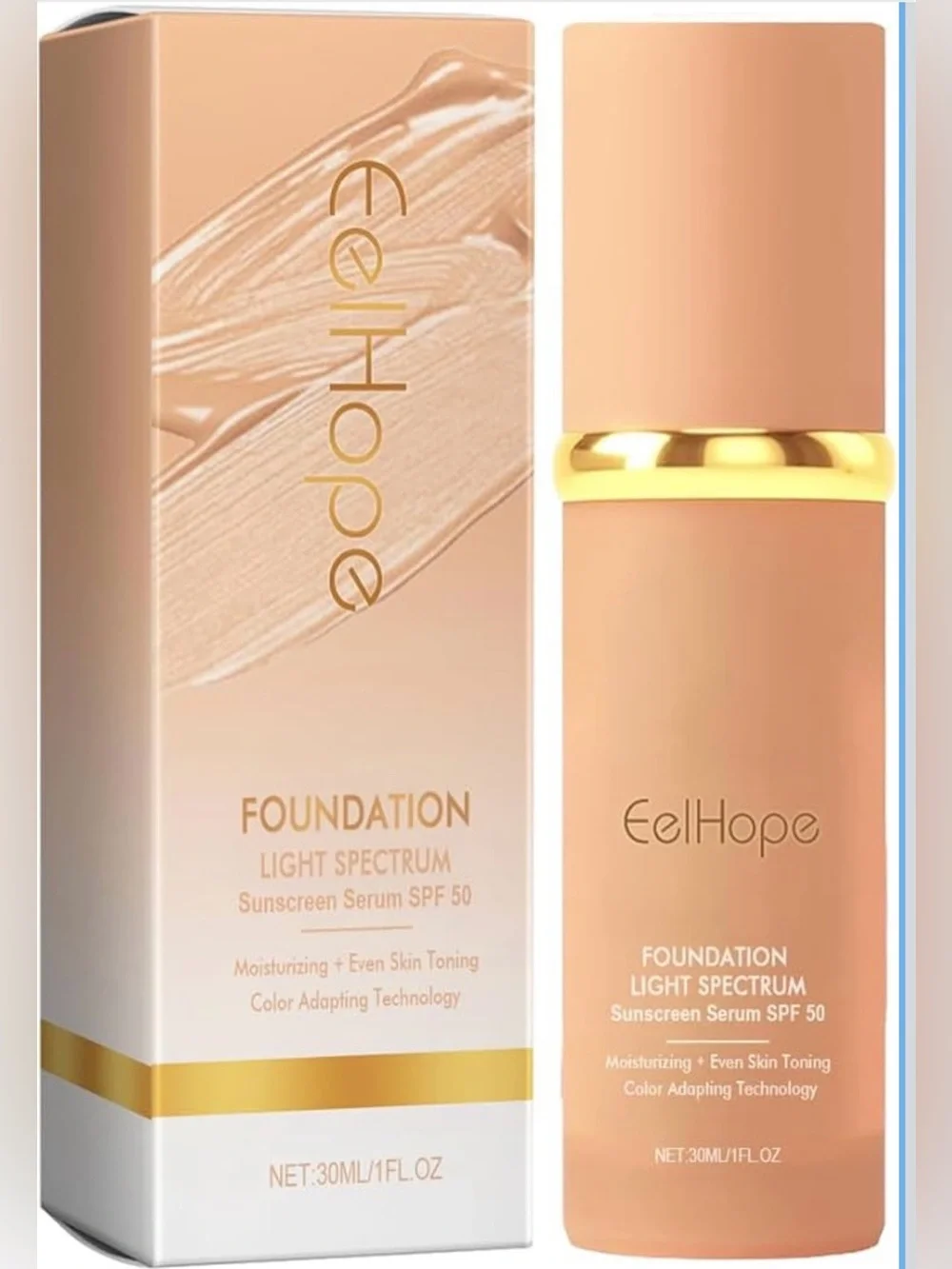 Foundation Light Spectrum SPF 50 color, adapting technology new not opened